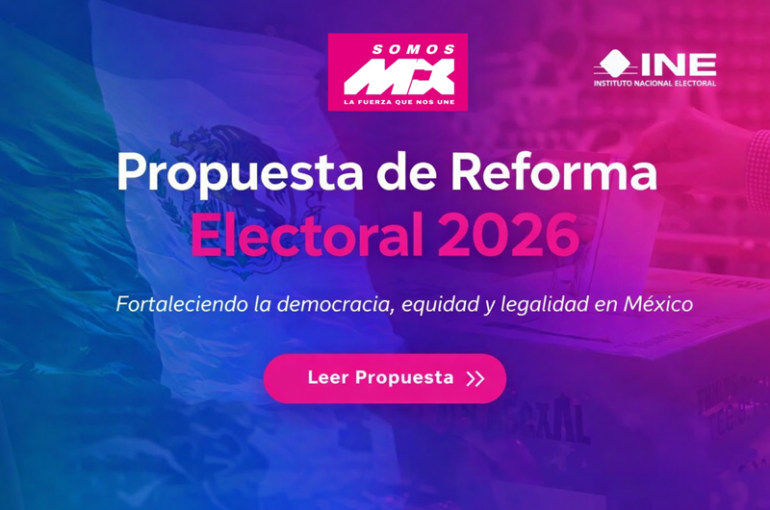 Portada de la Propuesta de Reforma Electoral presentada por Somos MX